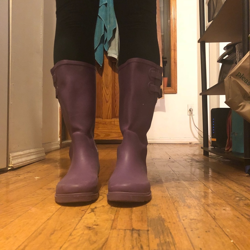 Purple rain boots